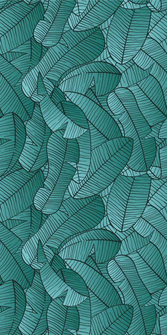Tapis vinyle nature motif palmier vert - TenStickers