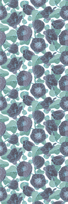 Tapis vinyle nature fleurs de guimauve - TenStickers