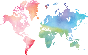Tapis vinyle carte du monde texture aquarelle couleur - TenStickers