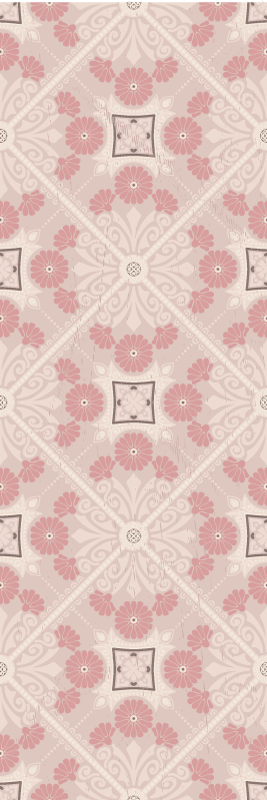 Tapis vinyle vintage motif pastel rétro - TenStickers