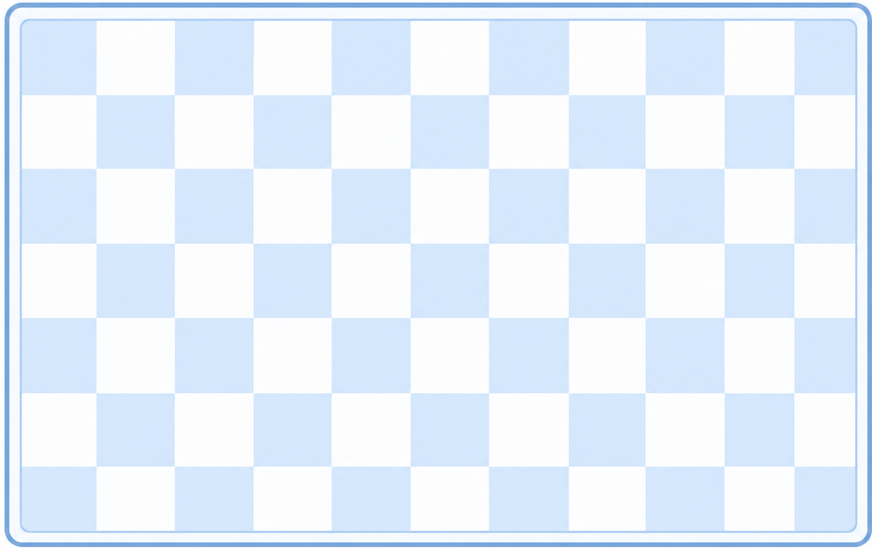 Tapis vinyle bleu damier estival - TenStickers