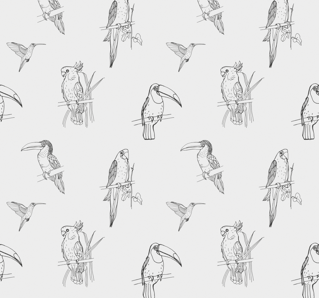 Tapis vinyle animal perroquets et toucans - TenStickers