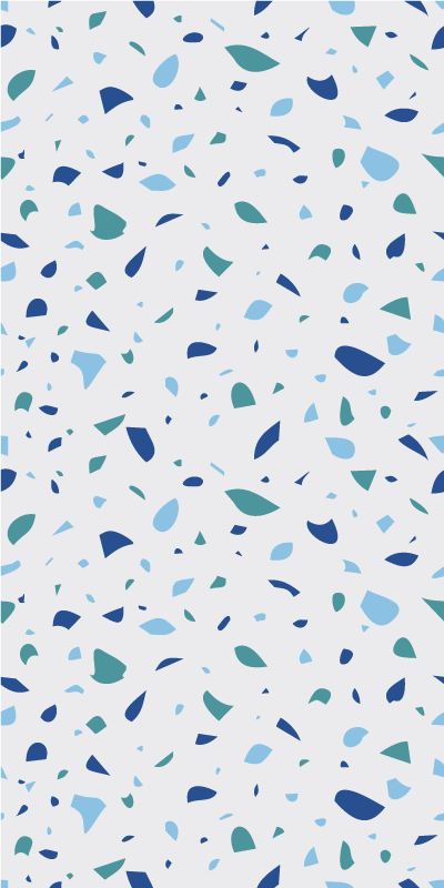Tapis vinyle texture tons bleus terrazzo - TenStickers