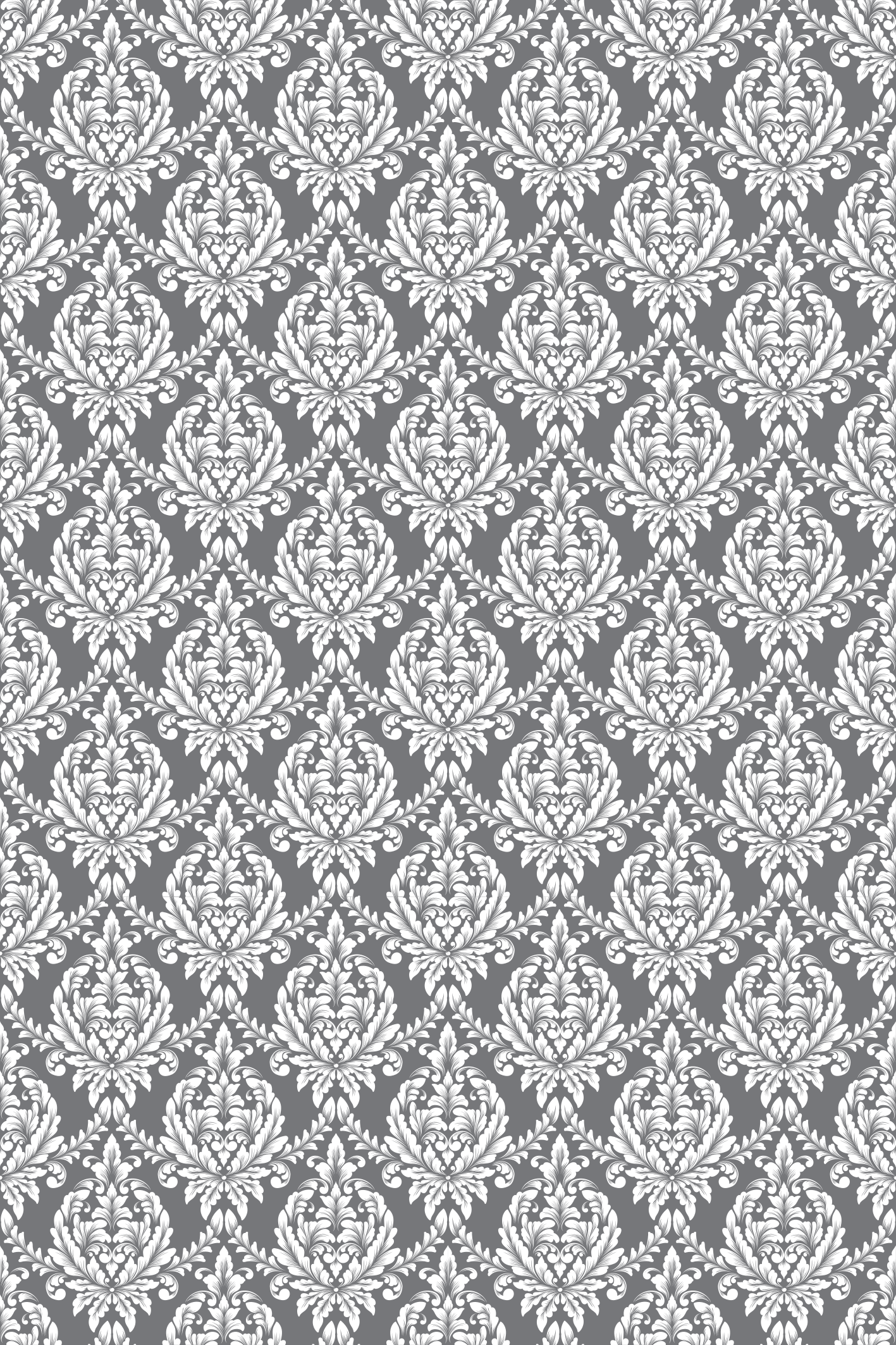 Tapis vinyle texture motif damassé gris - TenStickers