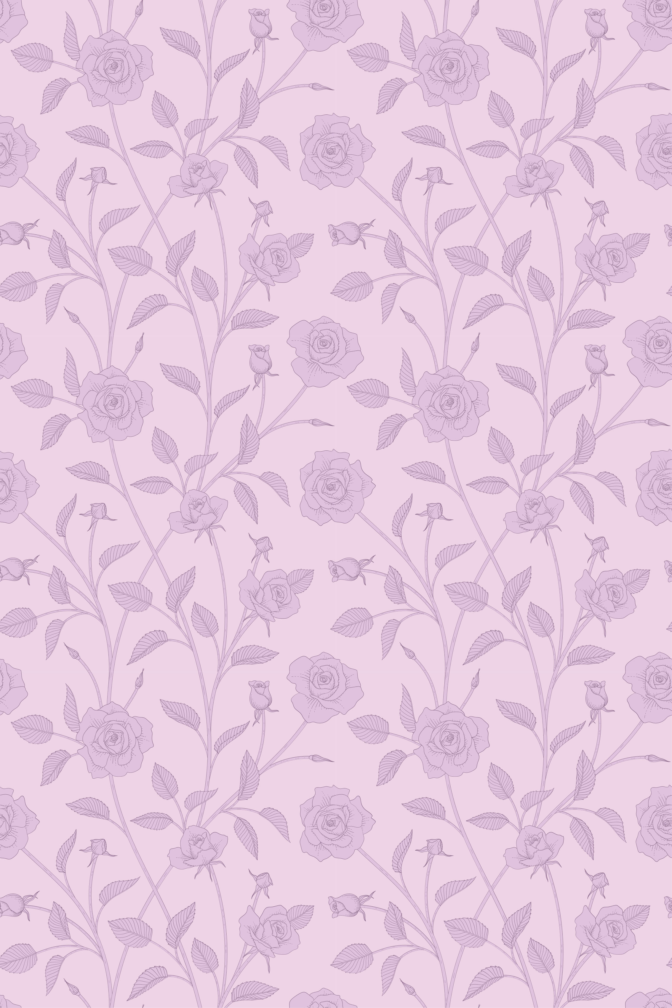 Tapis vinyle vintage roses anciennes à l'huile violettes - TenStickers