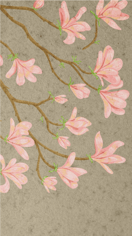 Tapis vinyle vintage style magnolia - TenStickers