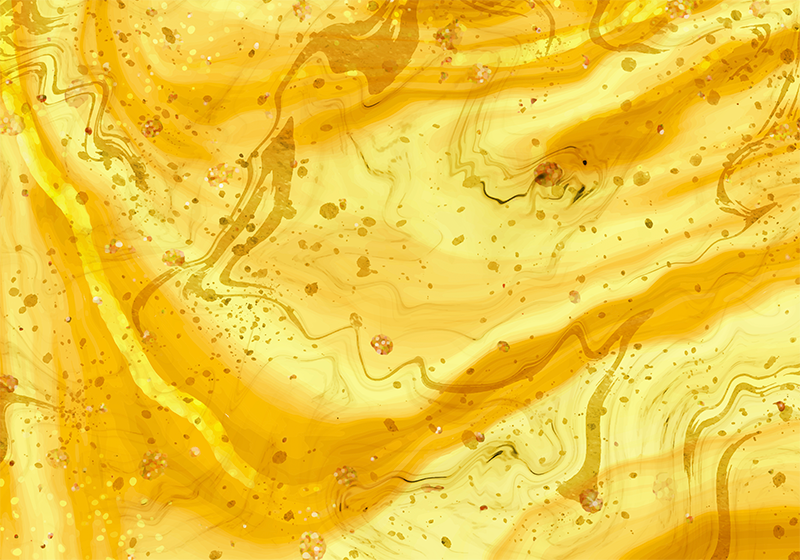 Tapis vinyle texture billes liquides jaunes éclats dorés - TenStickers