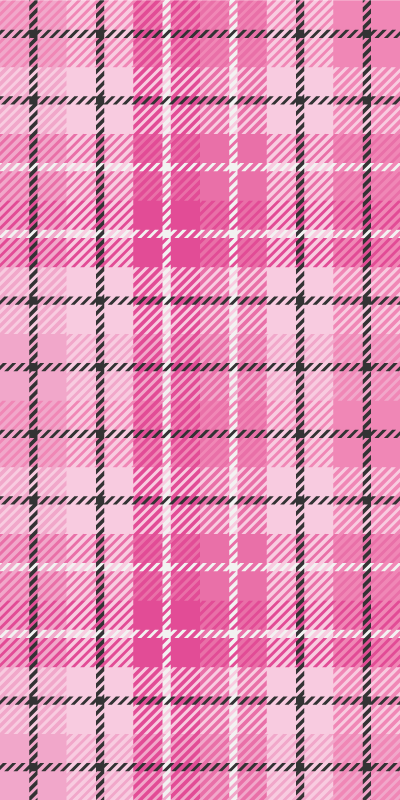 Tapis vinyle vintage tartan noir et rose - TenStickers
