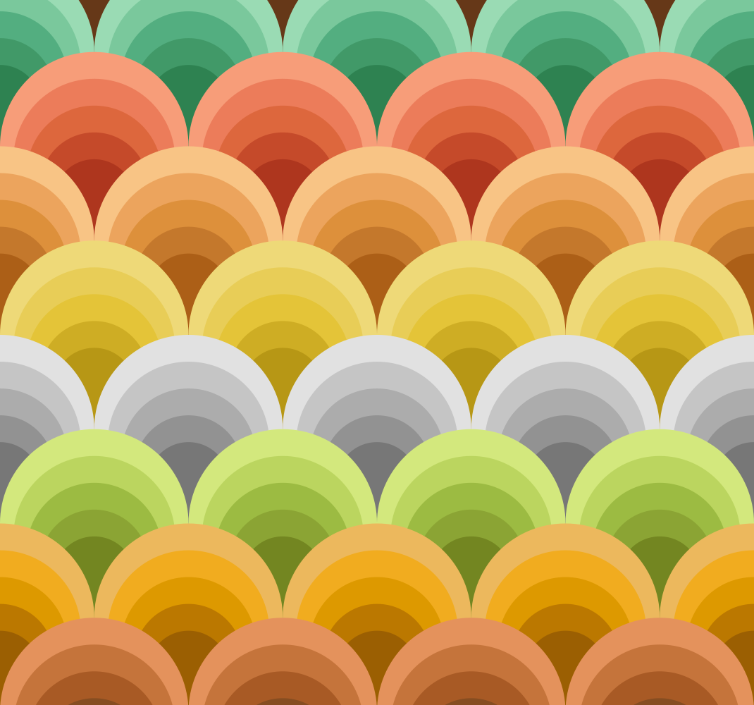 Tapis vinyle vintage cercles orange - TenStickers