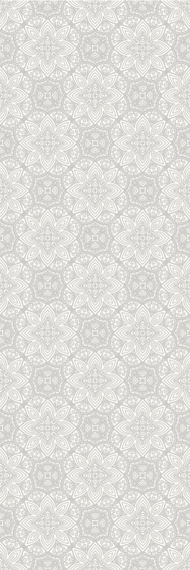 Tapis vinyle vintage motif ethnique gris détaillé - TenStickers