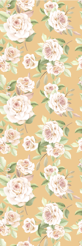 Tapis vinyle vintage motif roses provincial français - TenStickers