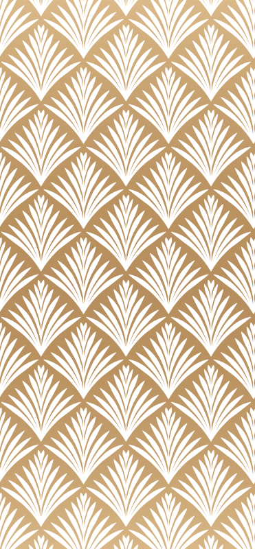 Tapis vinyle vintage feuilles d'or style art déco - TenStickers