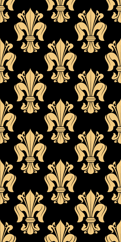 Tapis vinyle vintage fleur-de-lis élégant - TenStickers