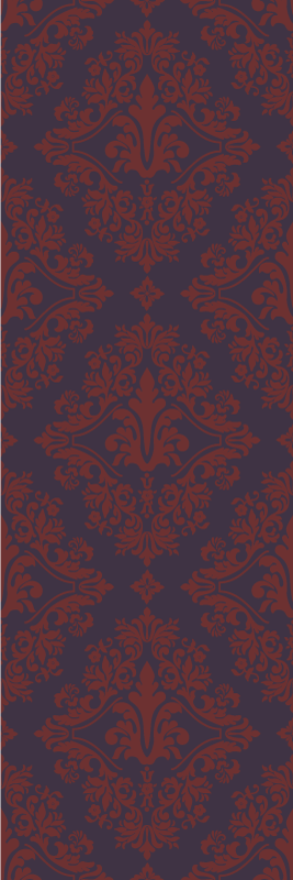 Tapis vinyle vintage motif rouge et violet - TenStickers