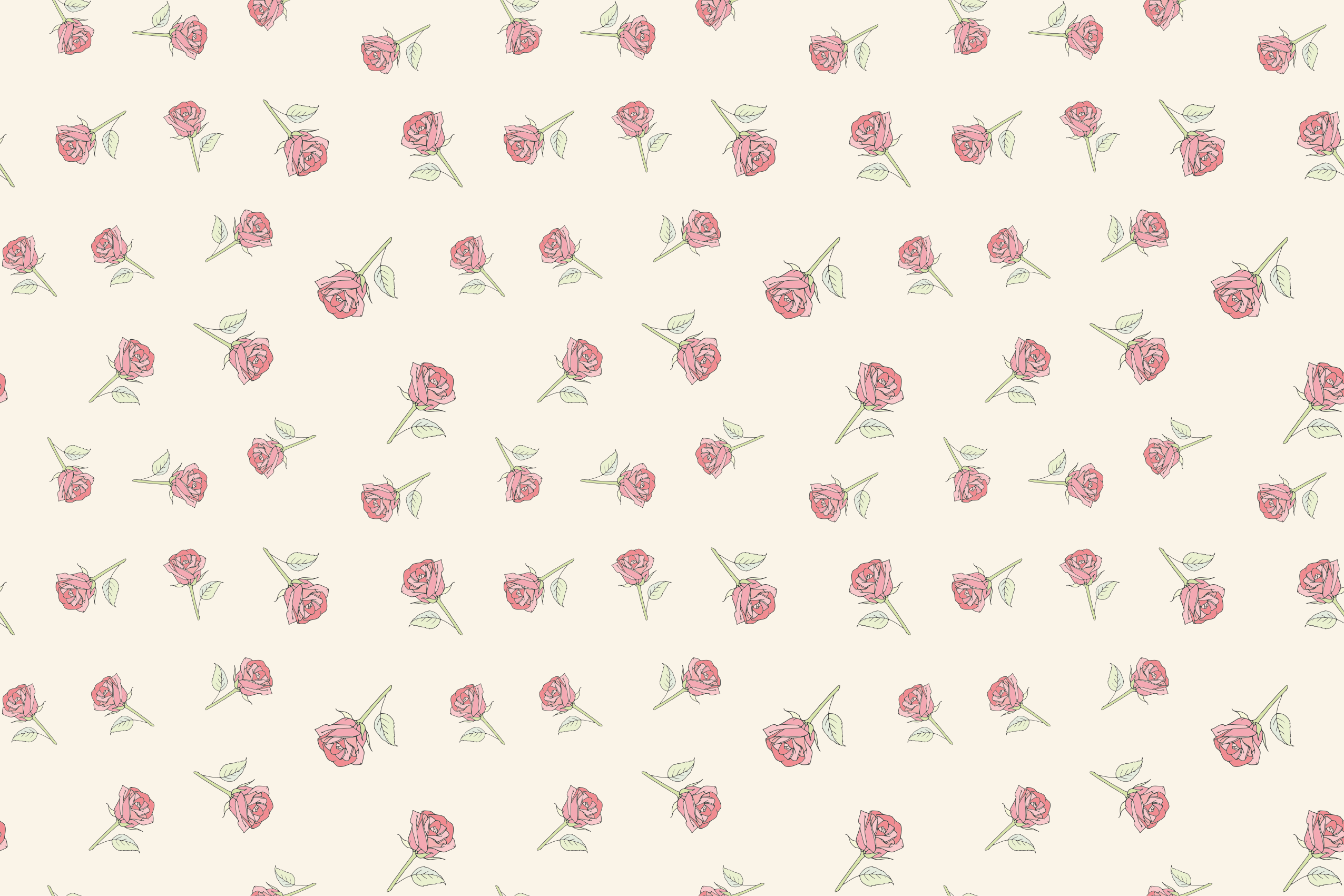 Tapis vinyle vintage motif roses romantiques - TenStickers