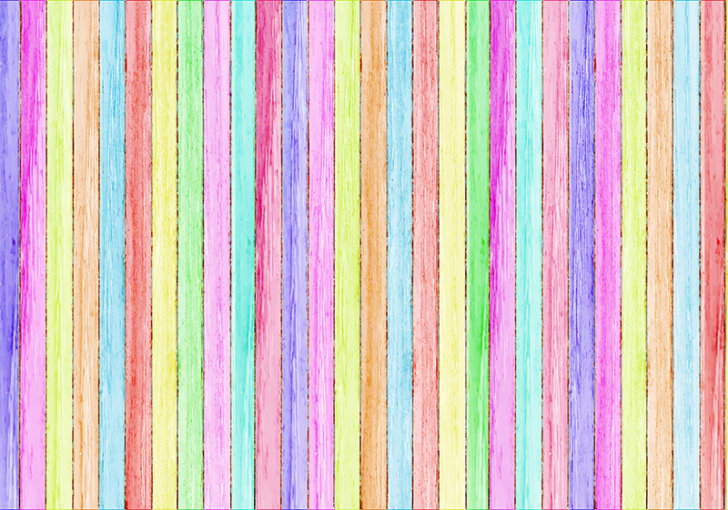 Tapis vinyle texture lattes de bois colorées - TenStickers