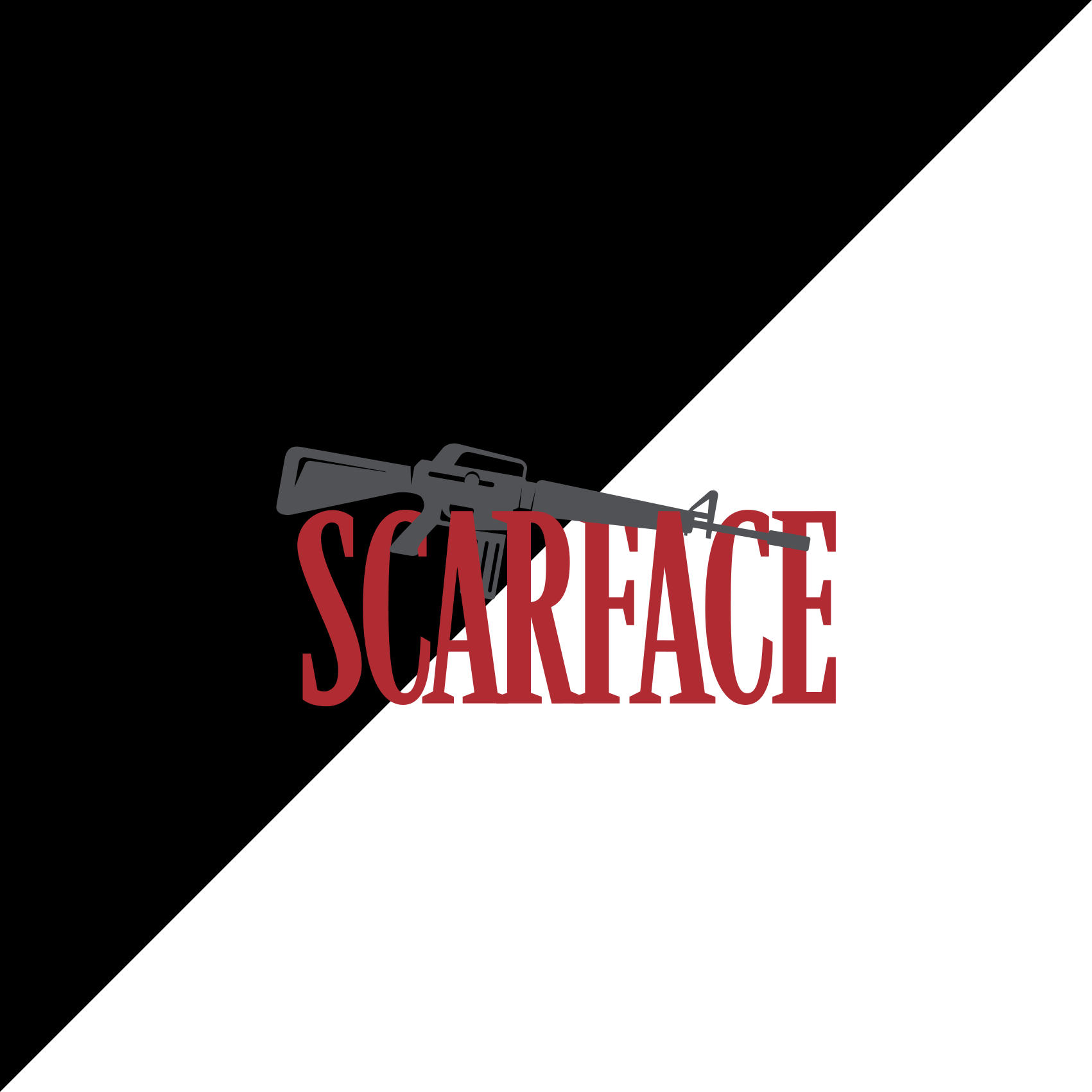 Tapis vinyle citation image de scarface avec texte - TenStickers
