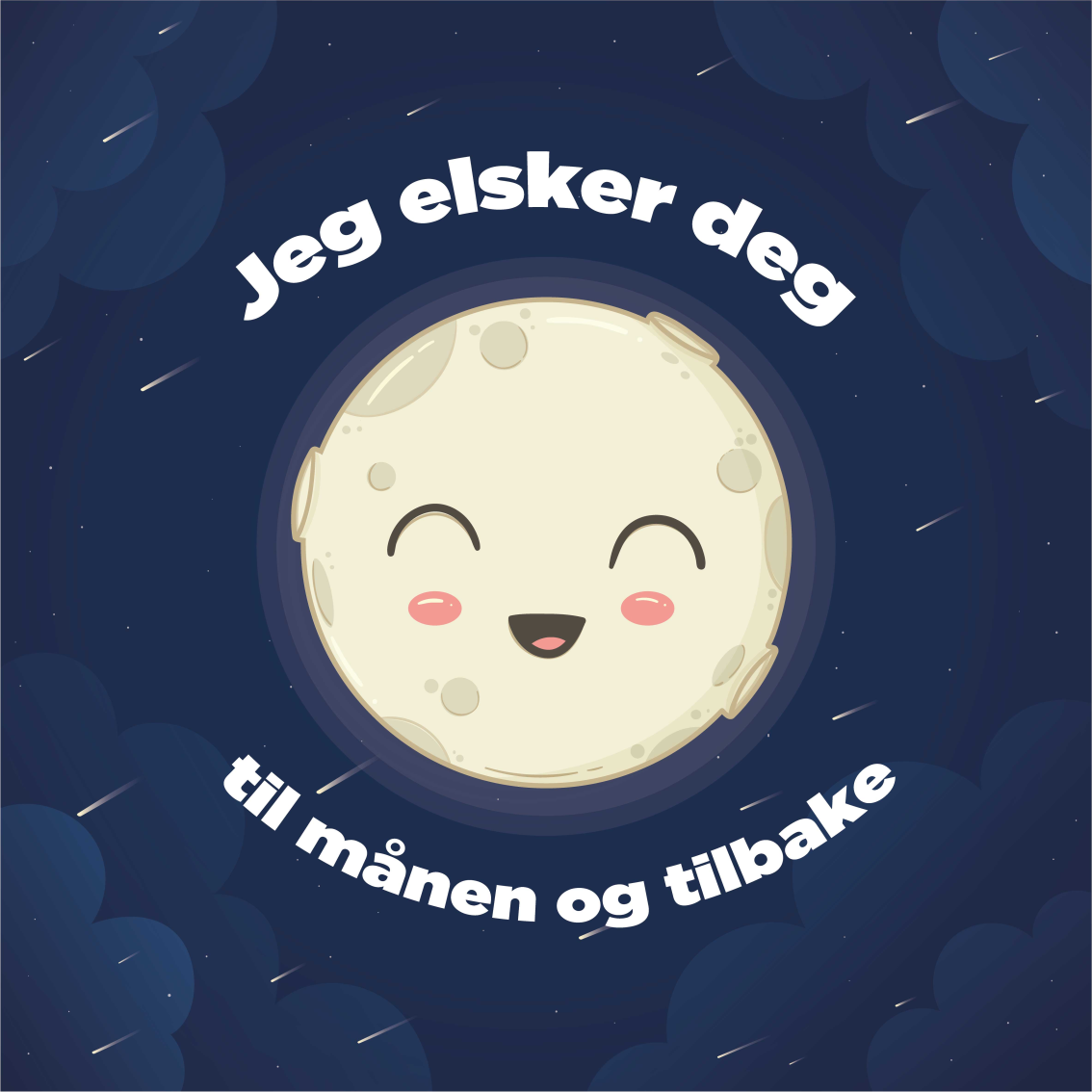 Tapis vinyle citation je t'aime jusqu'à la lune - TenStickers