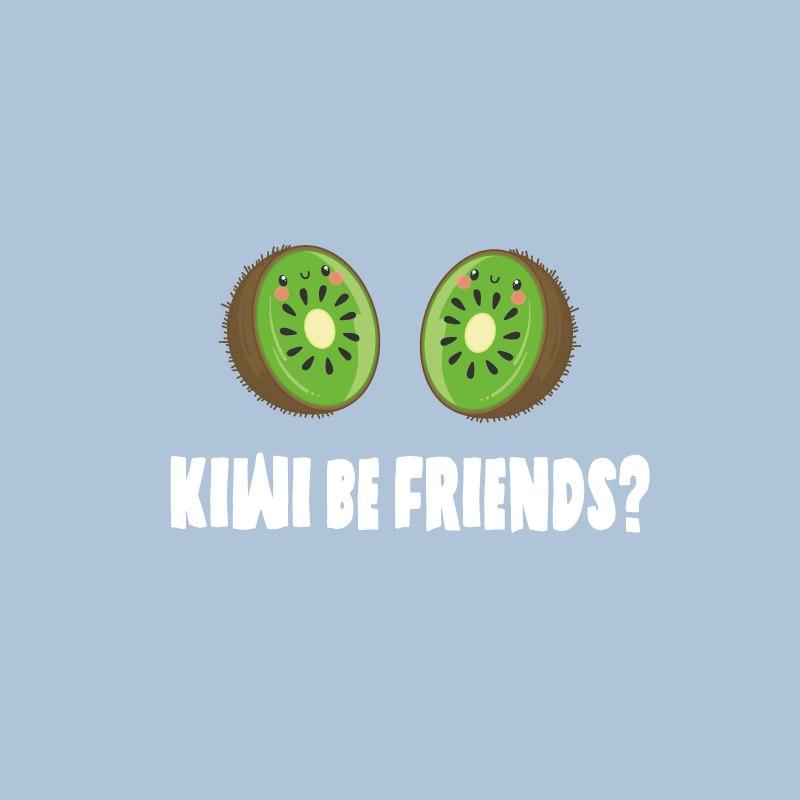 Tapis vinyle citation drôle avec des kiwis - TenStickers