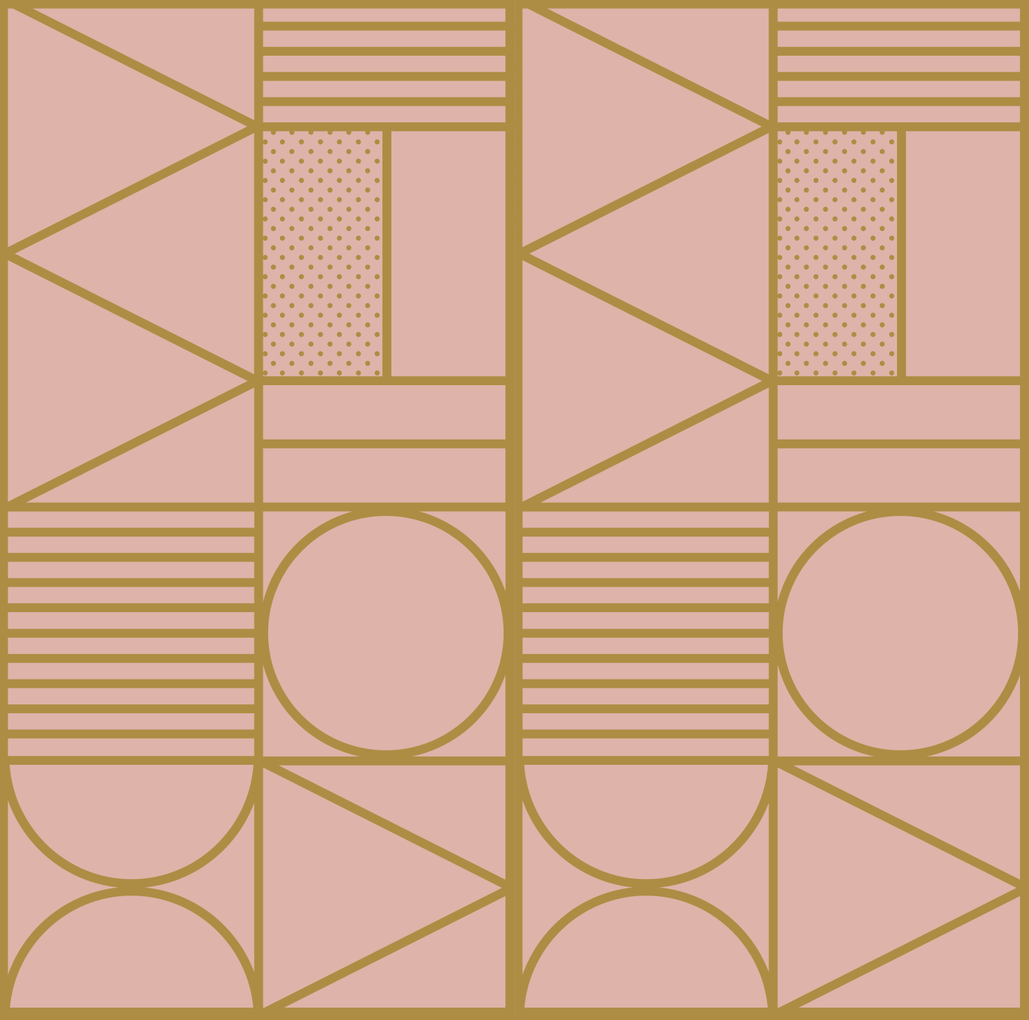 Tapis vinyle texture blocs or et rose - TenStickers