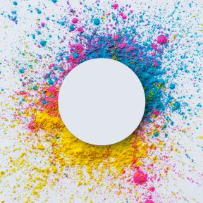 Tapis vinyle géométrique Éclaboussure circulaire - TenStickers