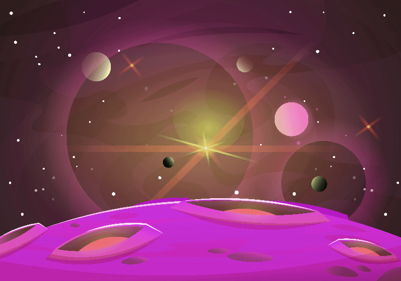 Tapis vinyle pour enfants vues futuristes sur l'espace - TenStickers