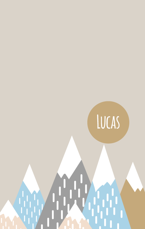 Tapis vinyle pour enfants illustration montagnes "boho" - TenStickers