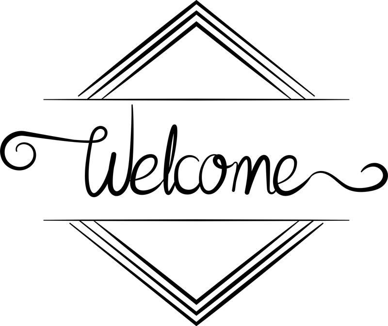 Tapis vinyle entrée style minimaliste bienvenue - TenStickers