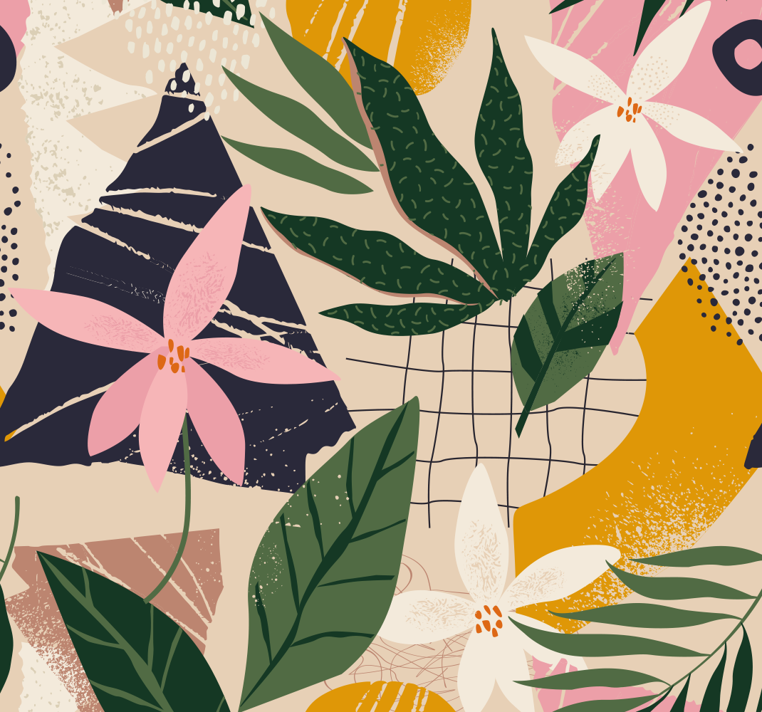 Tapis vinyle salon un jardin chez soi - TenStickers
