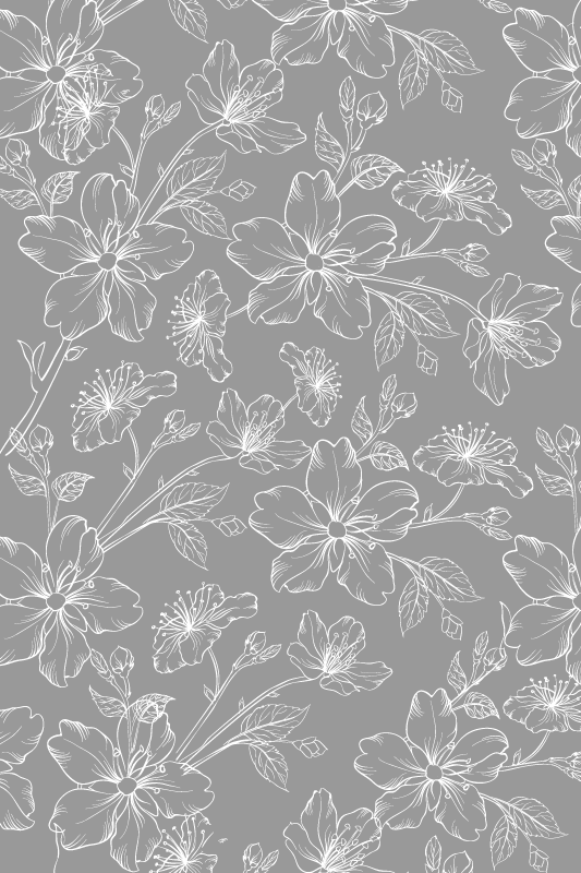 Tapis vinyle gris à motif gris - TenStickers