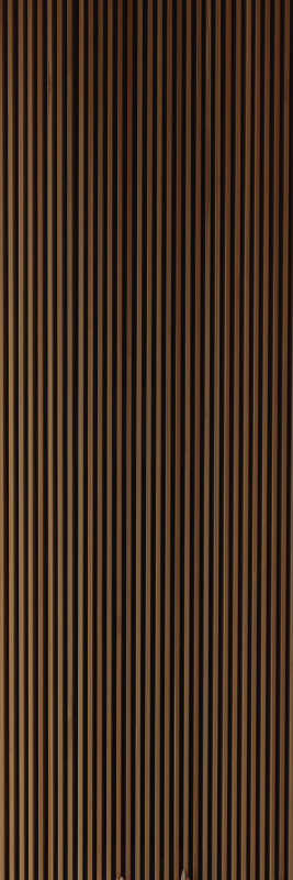Tapis vinyle marron design vertical en teck - TenStickers