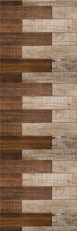 Tapis vinyle marron effet bois intégré - TenStickers