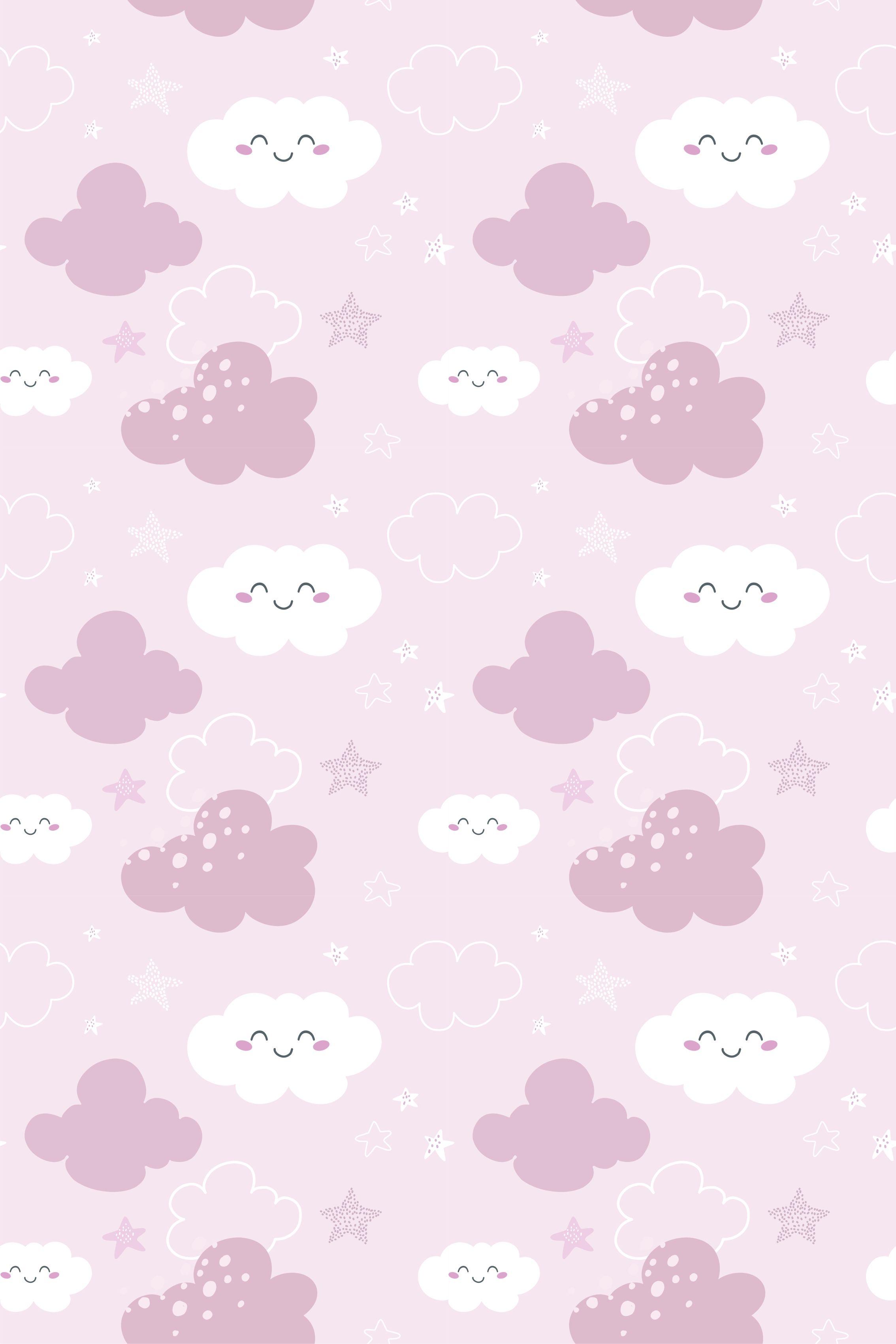Tapis vinyle violet fond rose avec blanc heureux - TenStickers