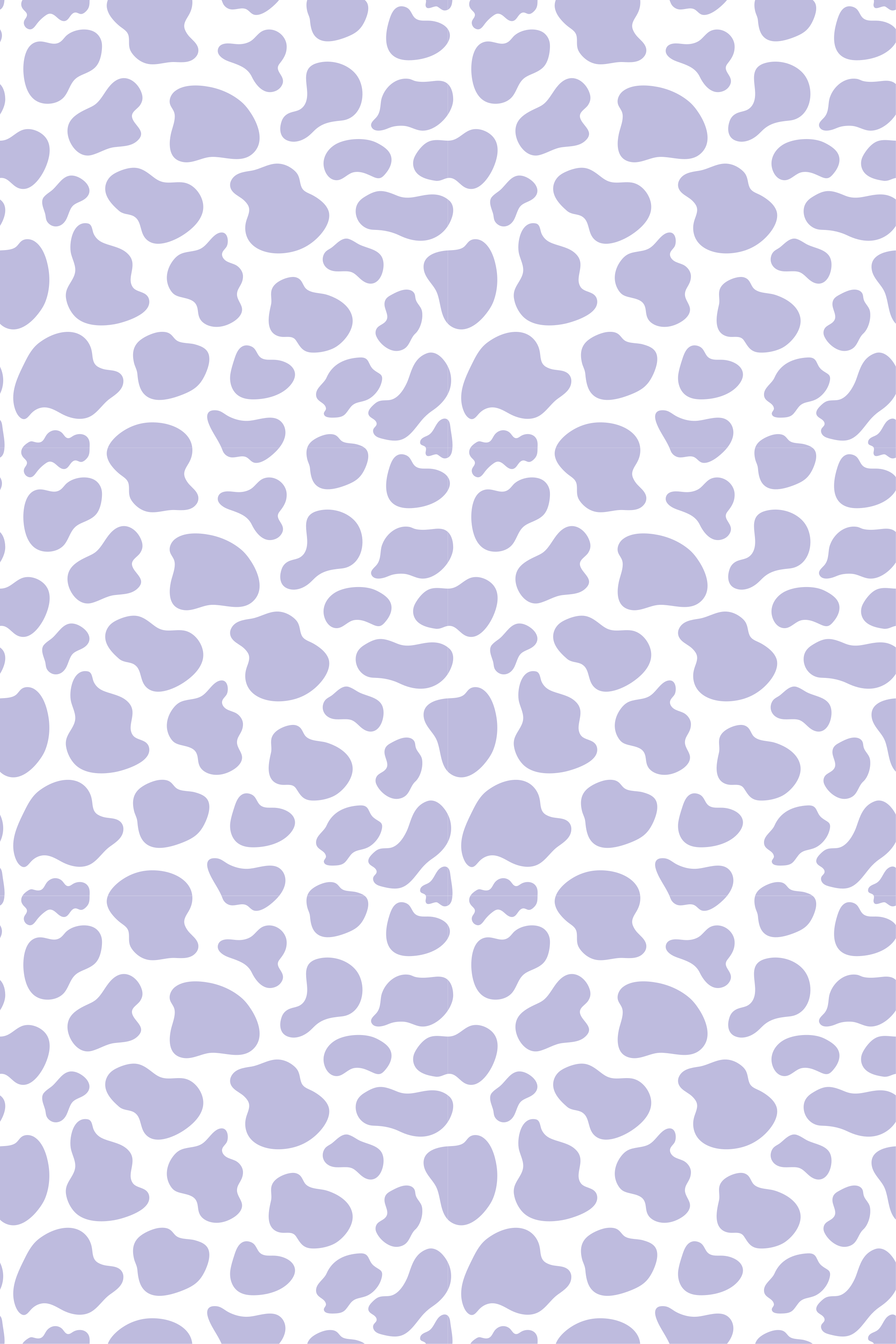 Tapis vinyle violet motif vache violet - TenStickers