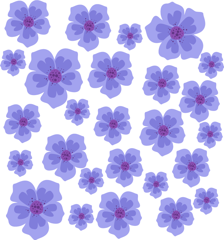 Tapis vinyle violet fleurs violettes pour cycle - TenStickers