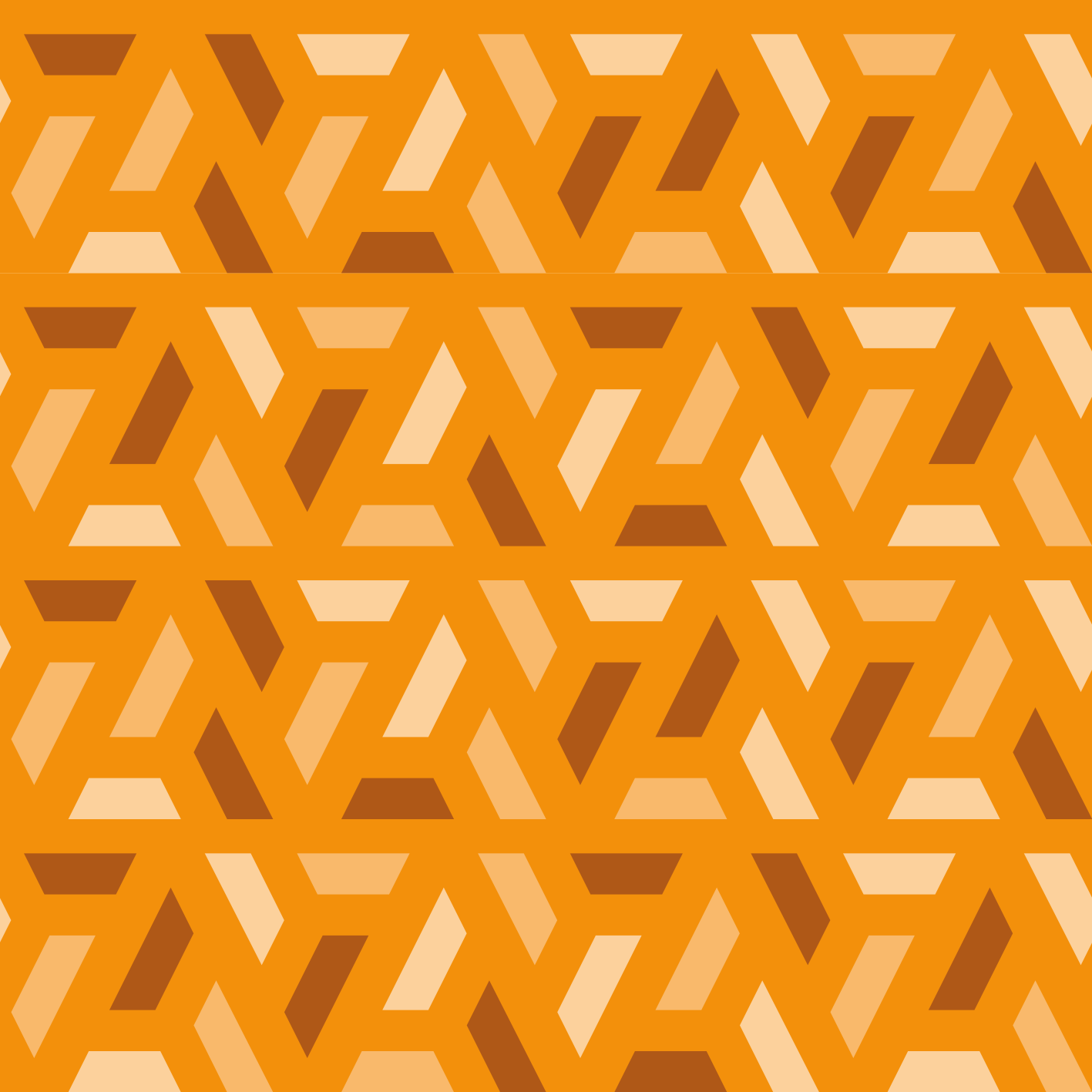 Tapis vinyle orange tons géométriques orangés - TenStickers