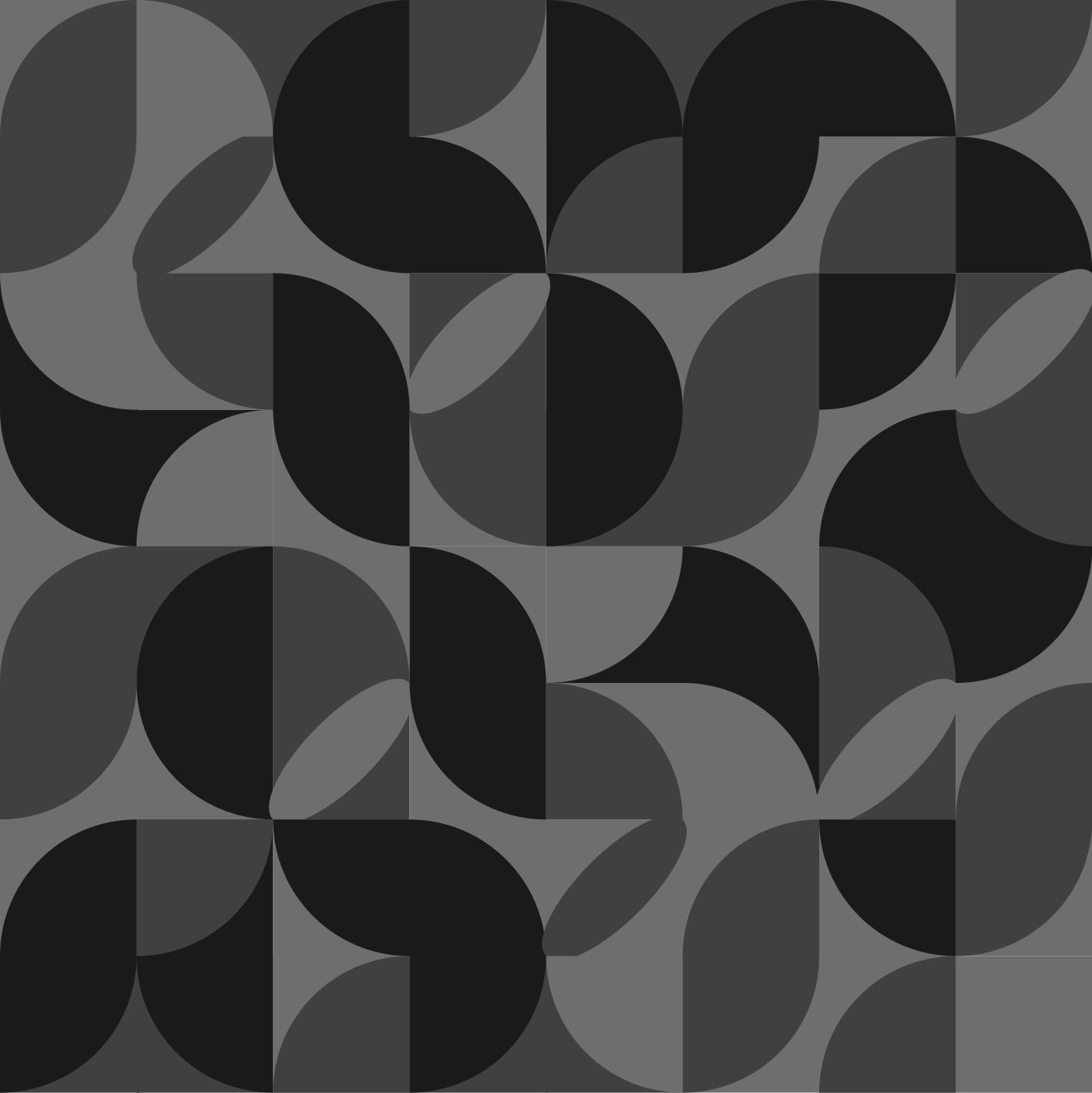 Tapis vinyle noir motifs rétro noirs - TenStickers