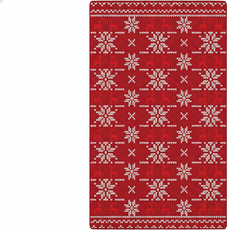Tapis vinyle rouge motif typique de noël - TenStickers