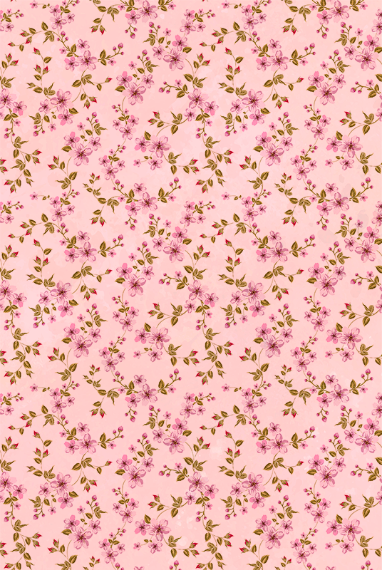 Tapis vinyle rose fleurs aquarelle roses - TenStickers