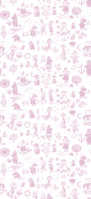 Tapis vinyle rose moomin intégral mural - TenStickers