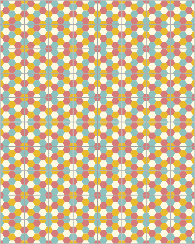 Tapis vinyle géométrique dessin à motifs géométriques - TenStickers