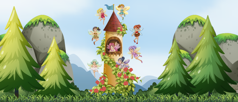 Tapis vinyle pour enfants aire de jeux en forêt enchantée - TenStickers