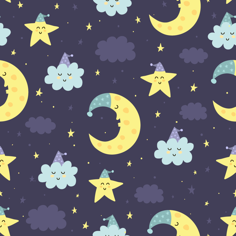 Tapis vinyle pour enfants sommeil céleste - TenStickers