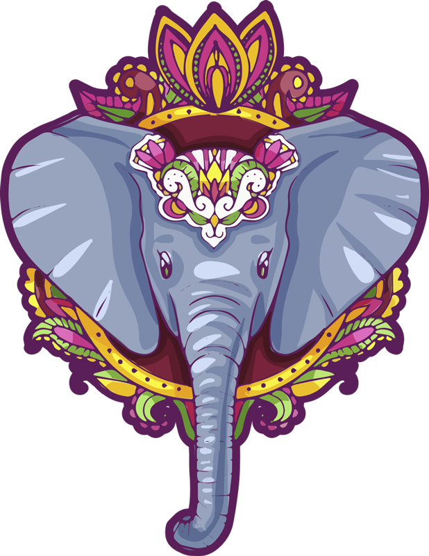 Tapis vinyle animal éléphant décoratif - TenStickers