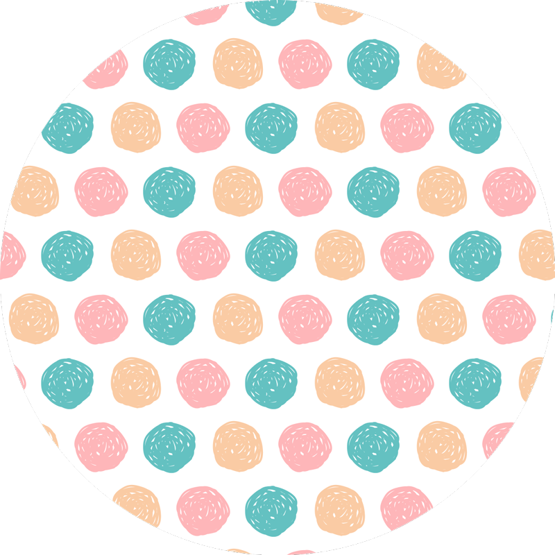 Tapis vinyle minimaliste à pois - TenStickers