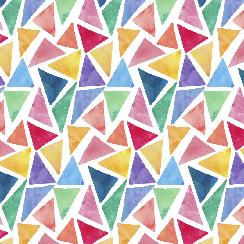 Tapis vinyle mosaïque triangles pastel - TenStickers
