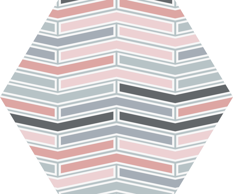 Incroyable tapis vinyle hexagonal de style nordique - TenStickers