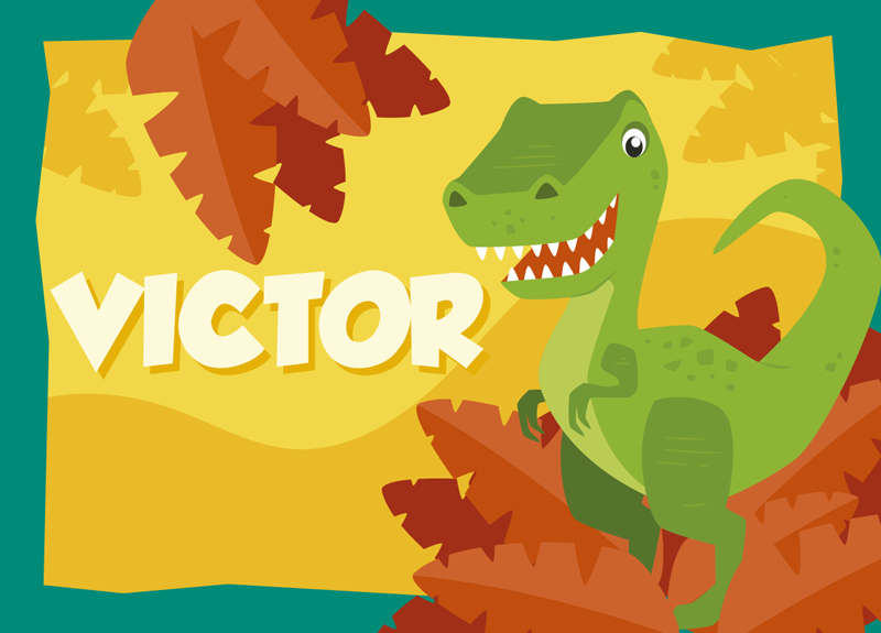 Tapis vinyle personnalisé personnalisation des dinosaures - TenStickers