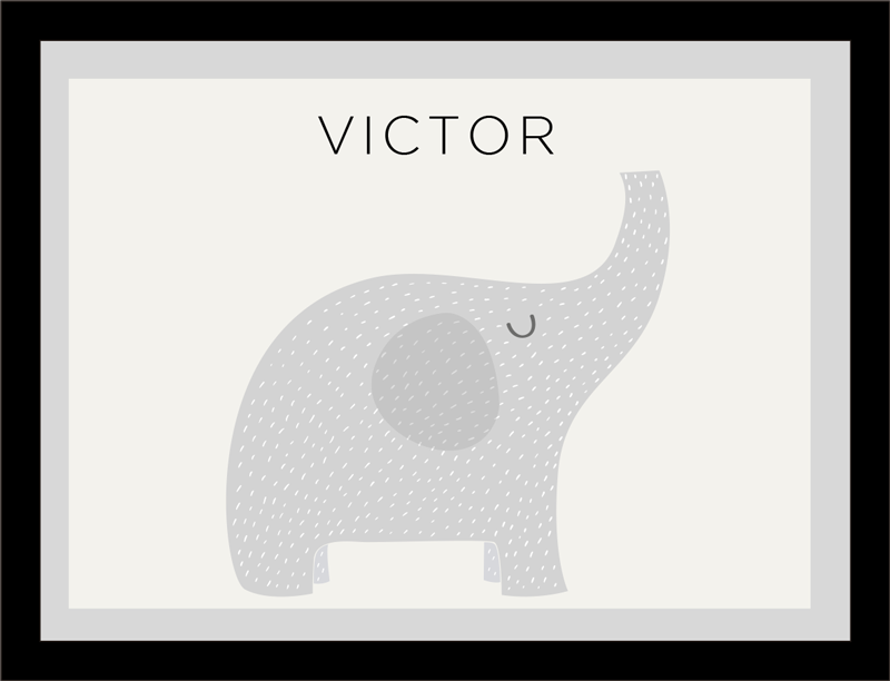 Tapis autocollant éléphant personnalisable pour enfant - TenStickers