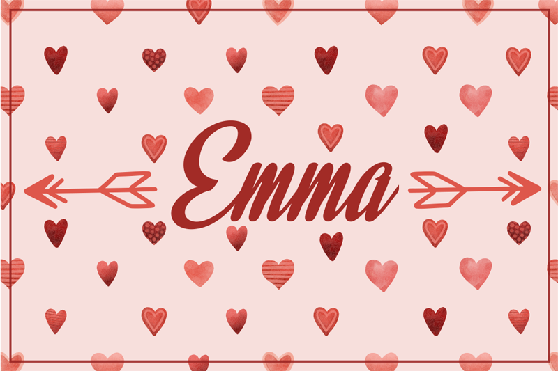 Tapis vinyles personnalisable thème coeur personnalisé - TenStickers